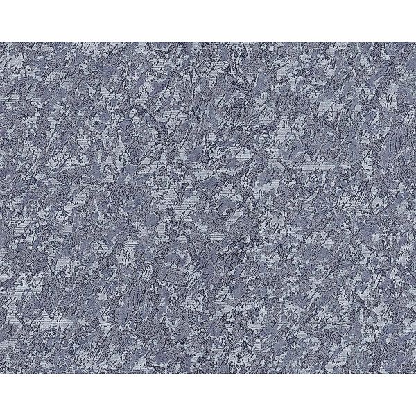 EDEM 9076-27 Uni Tapete Spachteloptik Metallic Effekt Grau Tauben-Blau 1,06 günstig online kaufen