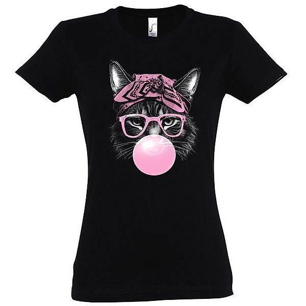 Youth Designz Print-Shirt Cool Cat Glasses Damen T-Shirt mit modischem Fron günstig online kaufen