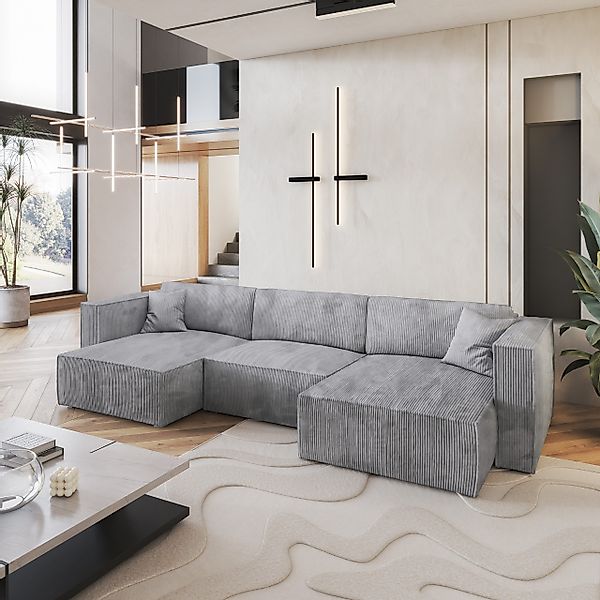 Masseno Ecksofa SARMO mit Schlaffunktion U-Form, günstig online kaufen