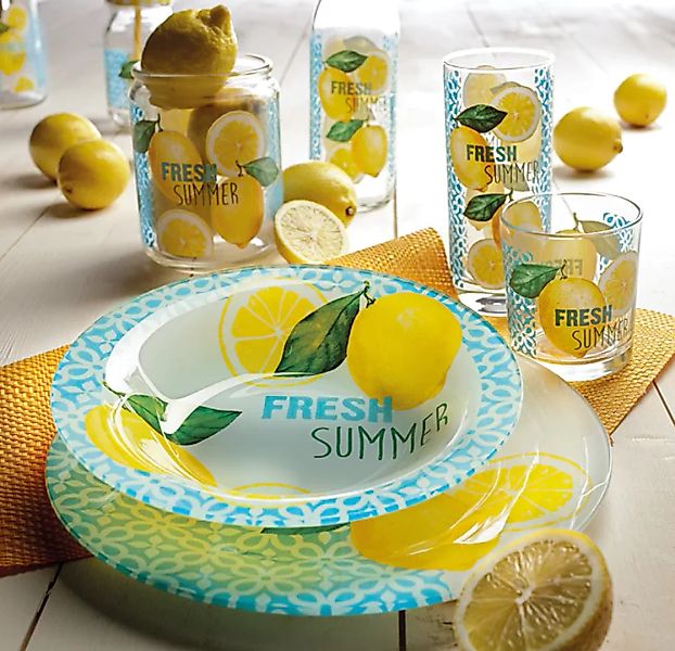Glasteller-Set Fresh Summer 12tlg günstig online kaufen