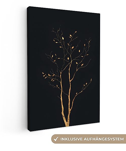 OneMillionCanvasses® Leinwandbild Äste - Blätter - günstig online kaufen