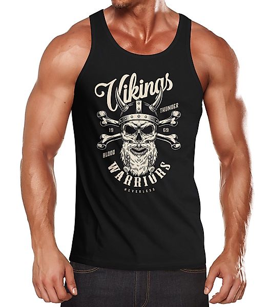 Neverless Tanktop Herren Tank-Top Vikings Skull günstig online kaufen