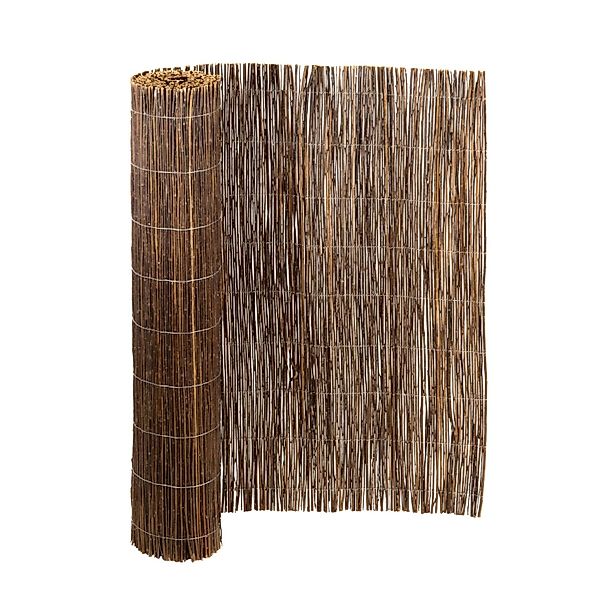 Jardinion Sichtschutz aus Weide 3m x 1,50m Braun Weidezaunmatte günstig online kaufen