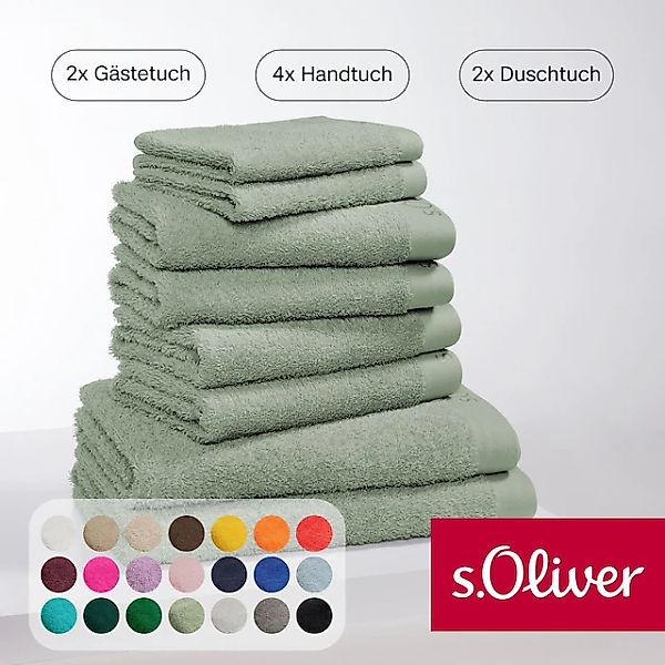 s.Oliver Handtuch Set »s.Oliver, Premium Qualität, 600 gr/m²« Set 8 Stk. Wa günstig online kaufen