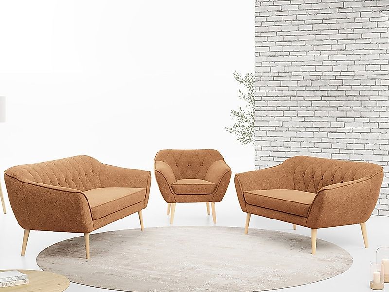 MKS MÖBEL Sofa PIRS 3 2 1, Set, Zwei Sofas, T30-Schaum, Moderne Sofa Set, S günstig online kaufen