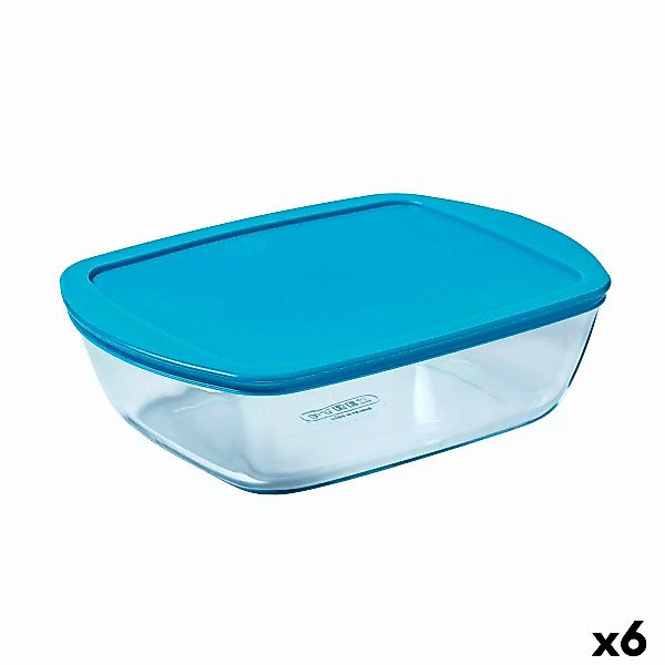 Rechteckige Lunchbox Mit Deckel Pyrex Cook & Store Blau Glas (400 Ml) (6 St günstig online kaufen