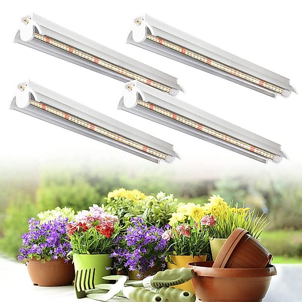 Rosnek Pflanzenlampe 2/4Stück*10W, 5000k Vollspektrum, anschließbar, günstig online kaufen