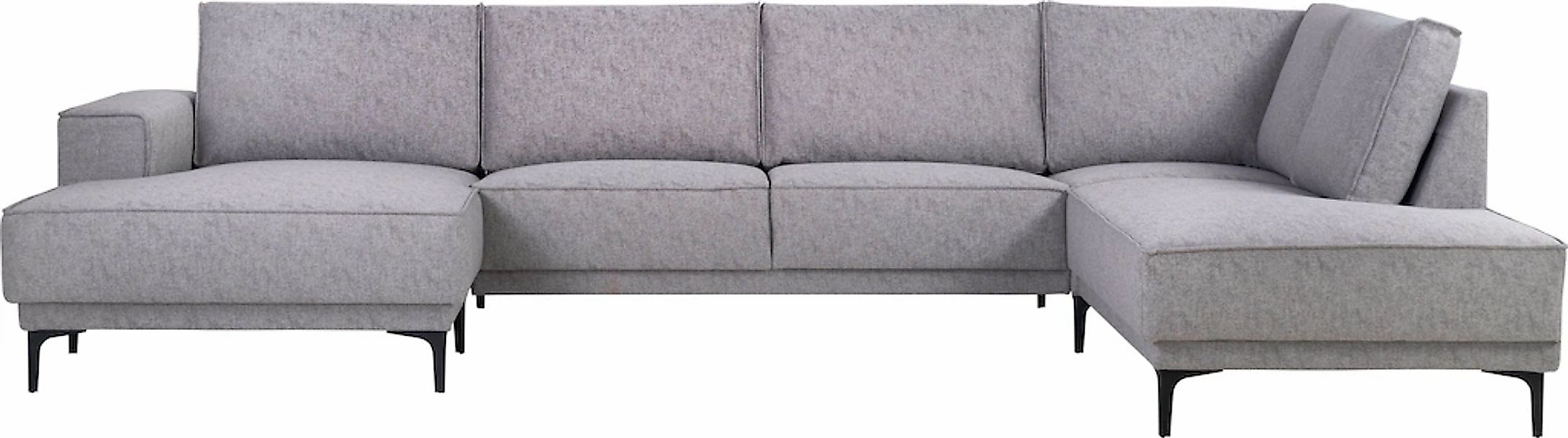 Places of Style Wohnlandschaft "XXL Sofa Oland, Struktur, Flachgewebe, Luxu günstig online kaufen