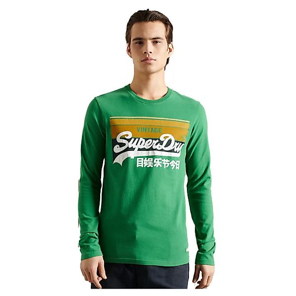 Superdry Vintage Logo Cali Stripe Langarm-t-shirt XL Oregon Green günstig online kaufen
