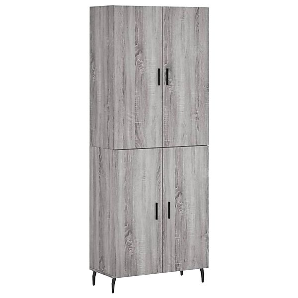 vidaXL Highboard Grau Sonoma 69,5x34x180 cm Holzwerkstoff 3195697 günstig online kaufen