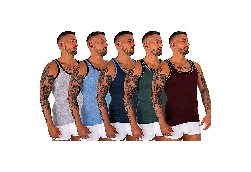 TEXEMP Unterhemd 4er Pack Herren Unterhemd Baumwolle Achselhemd Feinripp Sh günstig online kaufen