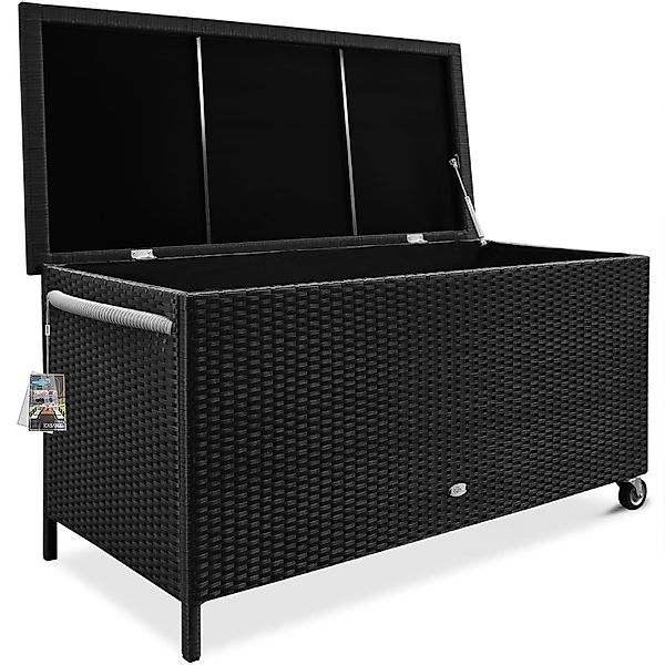 Casaria Aufbewahrungsbox, Polyrattan UV-beständig 400L Rollen günstig online kaufen