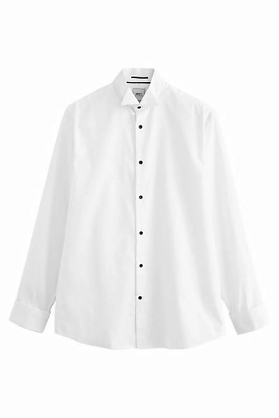 Next Langarmhemd Regular-Fit-Hemd Baumwolle mit Aufschlagmanschette (1-tlg) günstig online kaufen
