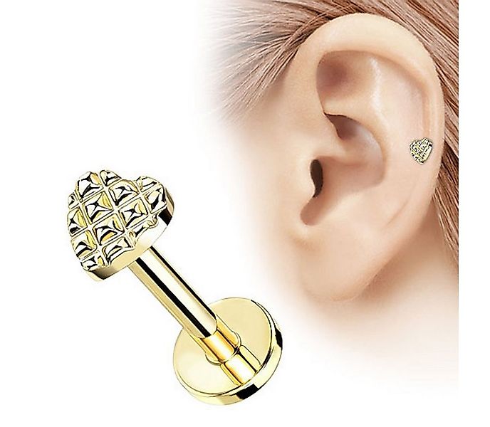 Taffstyle Piercing-Set Tragus Ohr Knorpel Helix Piercing Herz Muster, Steck günstig online kaufen