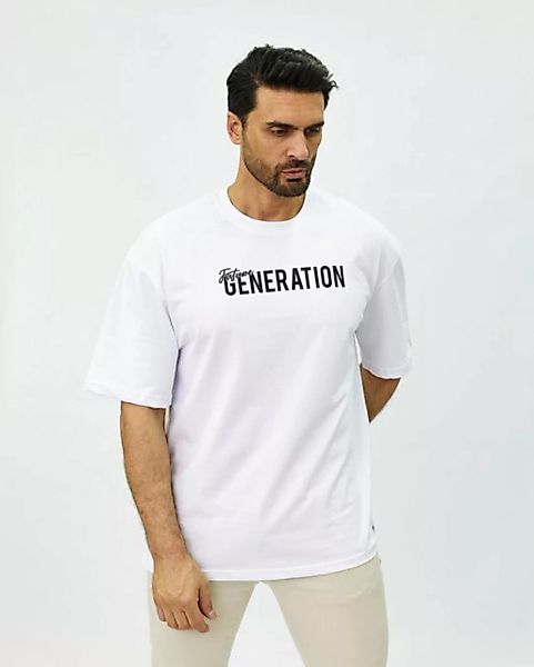 Denim House T-Shirt Oversized T-Shirt mit extravagentem Druck Loose Fit Wei günstig online kaufen