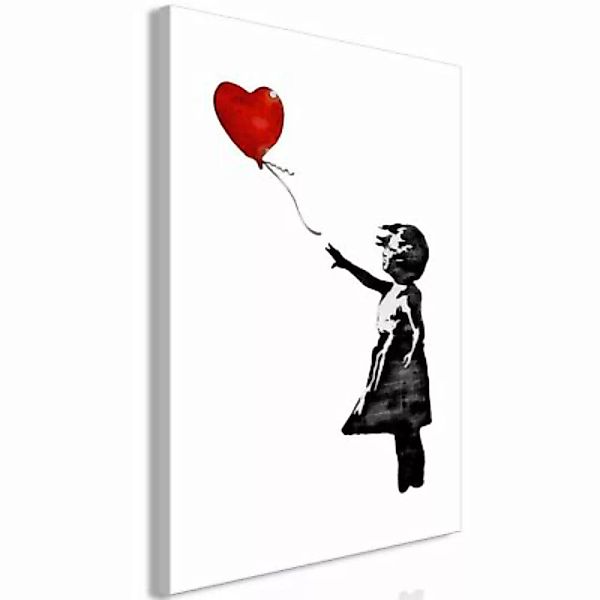 artgeist Wandbild Banksy: Girl with Balloon (1 Part) Vertical mehrfarbig Gr günstig online kaufen