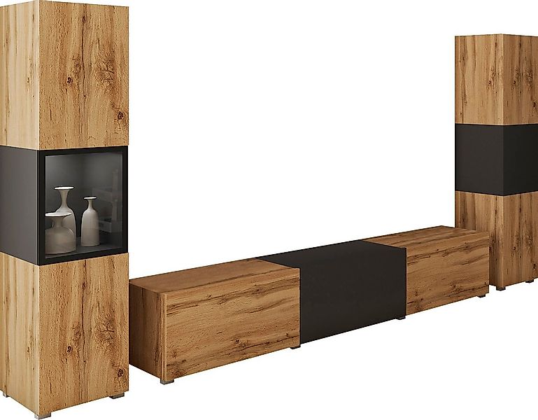 Home affaire Wohnwand BERLIN III, Vitrine Türschlag links/rechts wechselbar günstig online kaufen