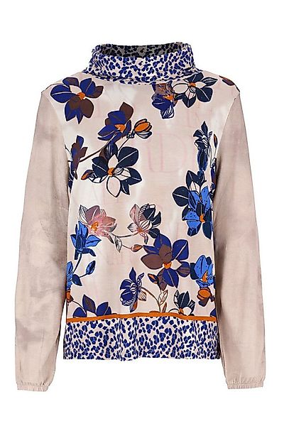 Hajo Blusenshirt Shirt mit halsfernem Kragen und Mustermix günstig online kaufen