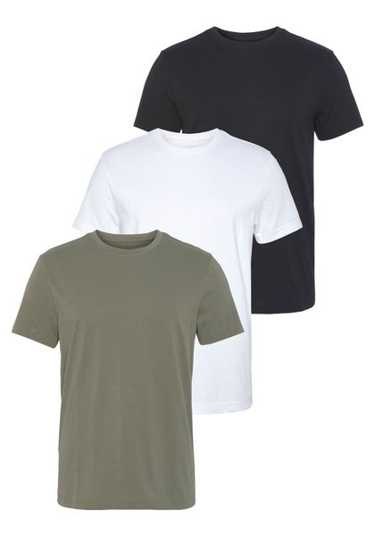 AJC T-Shirt (3er-Pack) lockere Passform, Basic-Stil günstig online kaufen