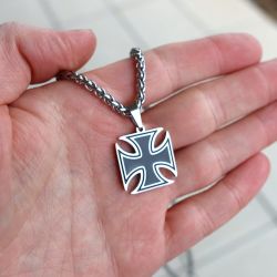 DALMARO Kette mit Anhänger Lederkette Edelstahlkette günstig online kaufen