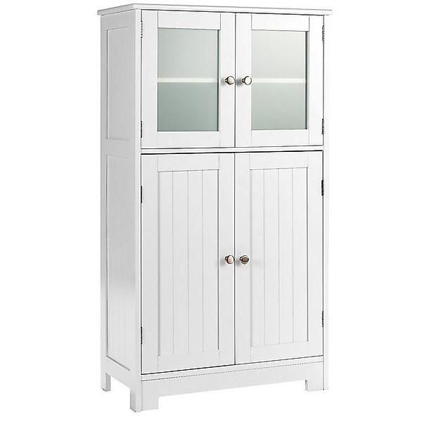 COSTWAY Mehrzweckschrank 4-türig, mit verstellbarem Regal,58 x 30 x 109cm günstig online kaufen