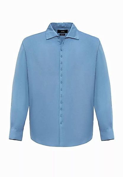 Antioch Blusenshirt Marino - Open Collar - Relax Fit - Long Sleeve günstig online kaufen