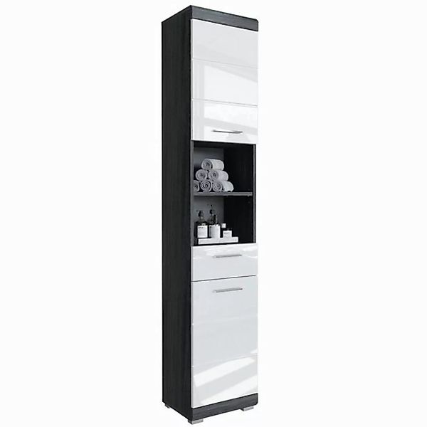 Newroom Hochschrank Void Schrank Avola Anthrazit Weiß Hochglanz Modern Bads günstig online kaufen