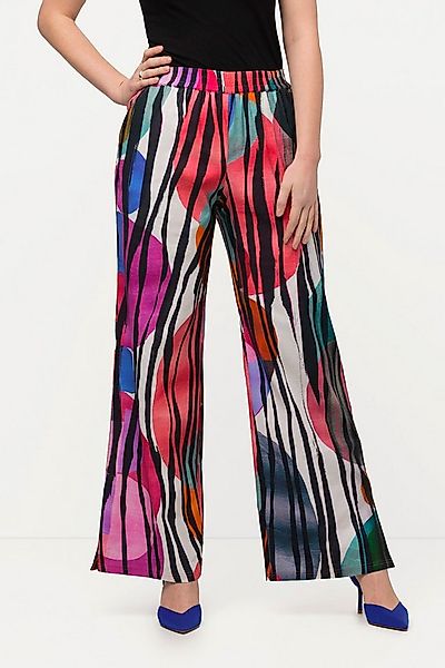 Ulla Popken Schlupfhose Hose Leinenmix Biese gerades Bein Elastikbund günstig online kaufen