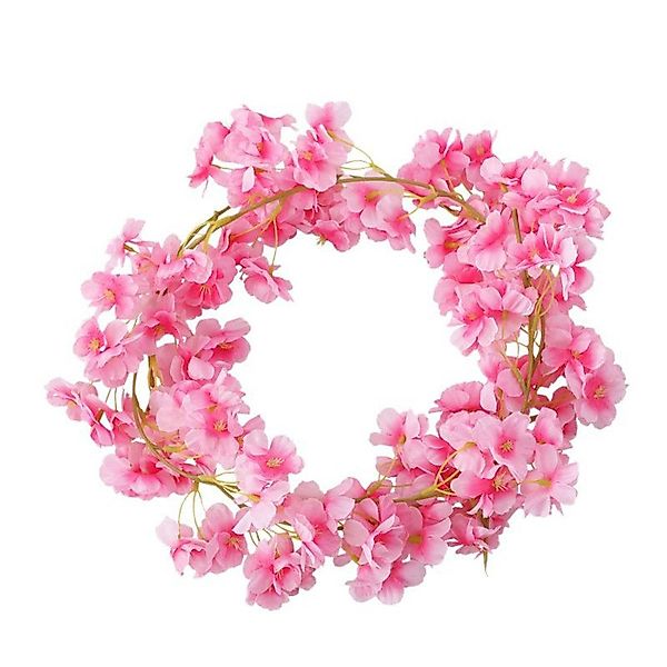 Kunstblumenstrauß Künstliche Kirschblütenranke, hängend Kirschblütenkranz D günstig online kaufen