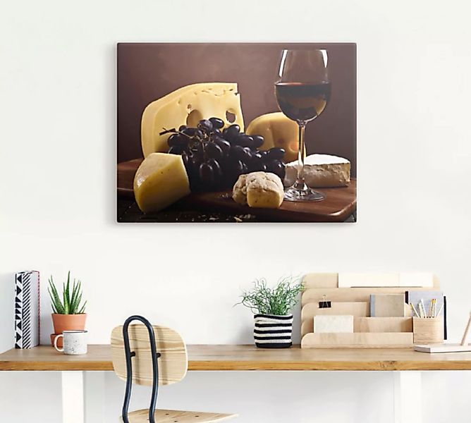 Artland Leinwandbild "Käse Stillleben", Lebensmittel, (1 St.) günstig online kaufen