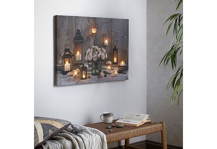 Art for the home LED-Bild Cosy Kerzen LED 60x90cm, Modern, Zen (1 St), LED- günstig online kaufen