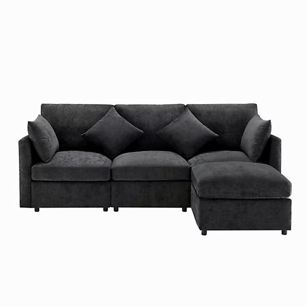 Odikalo 3-Sitzer Stoffsofa Dreisitzer-Sofa Viersitzer-Sofa L-förmiges Eckso günstig online kaufen