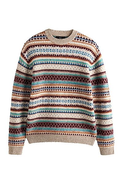 Next Norwegerpullover Regular Fit Pullover mit Fairisle-Muster (1-tlg) günstig online kaufen
