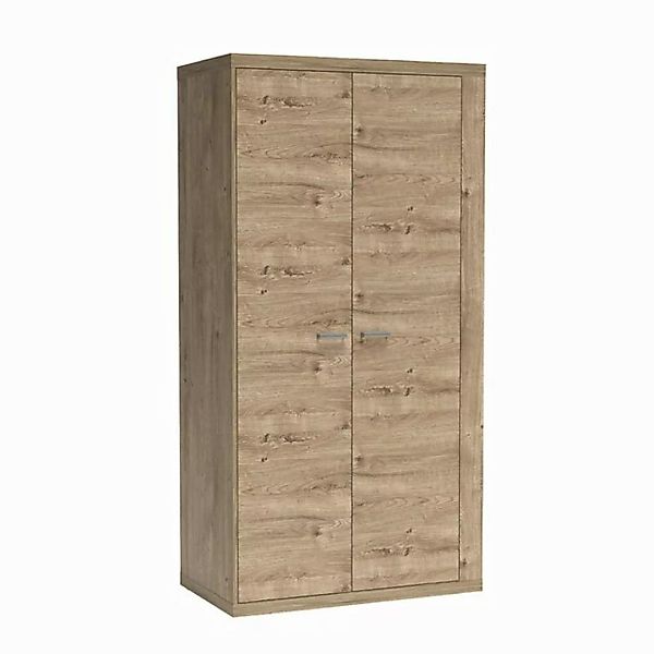 Lomadox Kleiderschrank NUSCO-161 Eiche Nb., Schrank mit Kleiderschrankteile günstig online kaufen