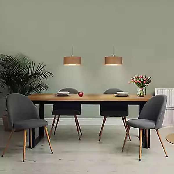 Bruck Cantara Holz Pendelleuchte LED für All-in Schiene, schwarz/schirm eic günstig online kaufen