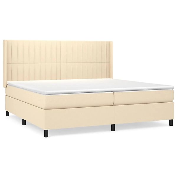 vidaXL Boxspringbett mit Matratze Creme 200x200 cm Stoff1395696 günstig online kaufen