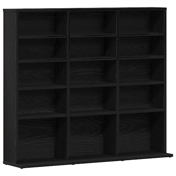 vidaXL CD-Regal CD-Schrank Schwarz Eichen-Optik 100x23x89,5 günstig online kaufen