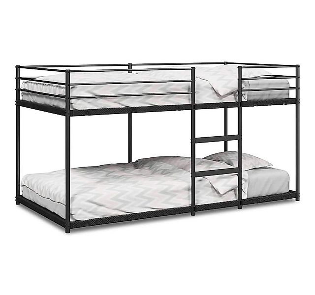 vidaXL Bett Etagenbett ohne Matratze Schwarz 100x190 cm Stahl günstig online kaufen