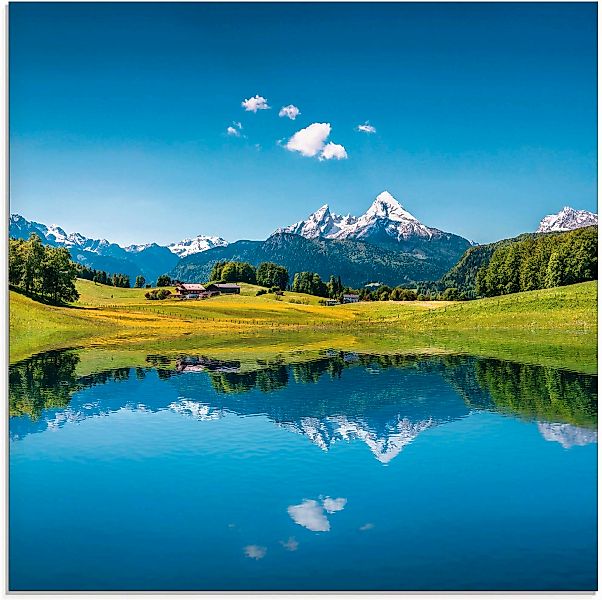Artland Glasbild "Landschaft in den Alpen", Berge, (1 St.), in verschiedene günstig online kaufen
