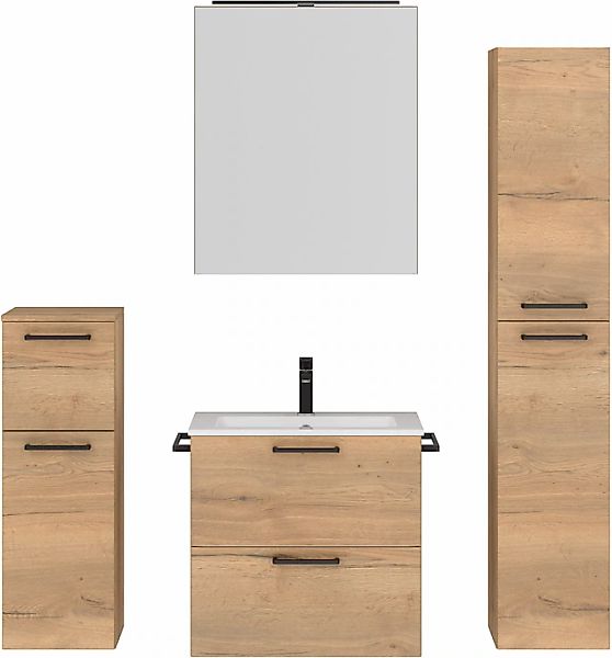 nobilia® Badmöbel-Set »Tolvina«, (4 St., vormontiert, mit Soft-Close), inkl günstig online kaufen