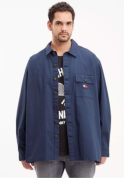 Tommy Jeans Plus Langarmhemd "TJM PLUS CLASSIC SOLID OVERSHIRT" günstig online kaufen