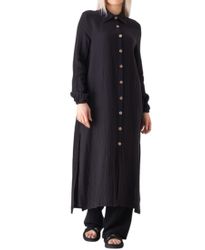 WENOR Longtunika Musselin 130cm lang Kokosknopf günstig online kaufen
