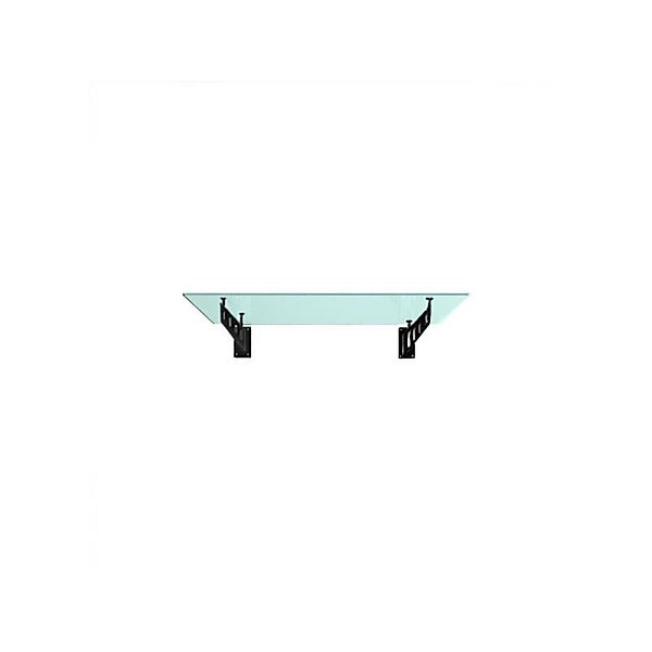 Glaszentrum Hagen S 200x90 cm Glasvordach inkl. Halter Schwarz Milchglas günstig online kaufen