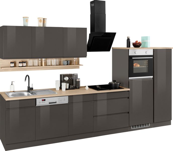 KOCHSTATION Küchenzeile "KS-Virginia" Breite 350 cm, mit Glaskeramik-oder I günstig online kaufen