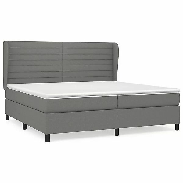 vidaXL Boxspringbett mit Matratze Dunkelgrau 200x200 cm Stoff1372518 günstig online kaufen