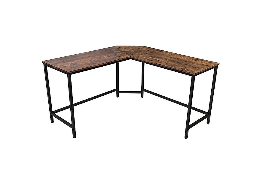 VENDOMNIA Eckschreibtisch L Form - industrial Design, aus Metall (135x50 cm günstig online kaufen