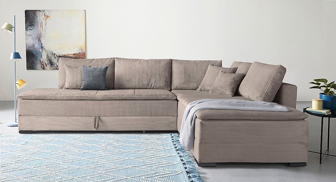 Home affaire Ecksofa "Night & Day L-Form, B: 321 cm, mit Dauer-Schlaffunkti günstig online kaufen
