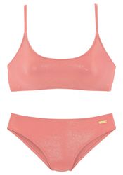 LASCANA Bustier-Bikini mit goldfarbener Glanzbeschichtung günstig online kaufen