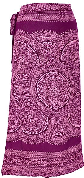 Guru-Shop Minirock Langer Wickelrock, Strandrock, Sommerrock günstig online kaufen