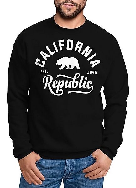 Neverless Sweatshirt Schöner California Republic Herren Pullover Sweatshirt günstig online kaufen